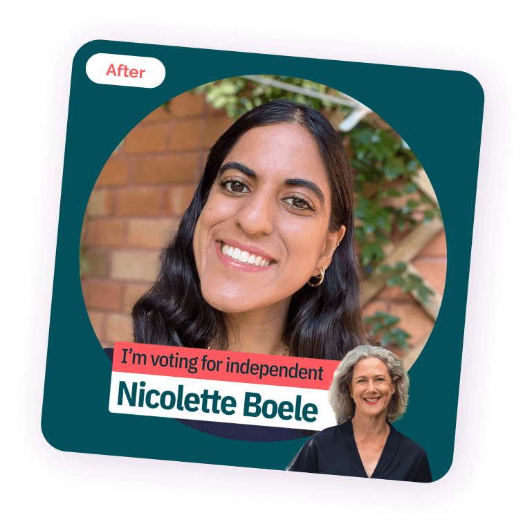 After - Person with Nicolette Boele Voting Frame